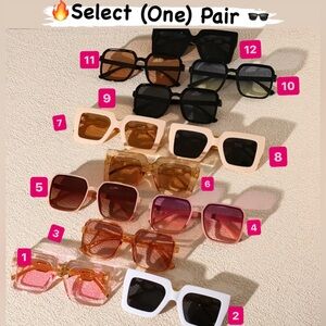 3pcs Sunglass Bundle-One Sunglasses,Cleaning Cloth & Case-NWT